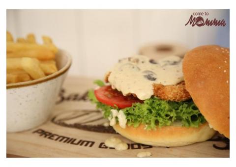 FRITTE POLLO FUNGHI BURGER	برجر دجاج